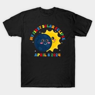 My First Total Solar Eclipse April 8th Gift For Toddler Kids T-Shirt